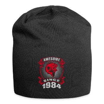 Awesome since 1984. Angel, Angler's birthday - Jersey Beanie - black - Front