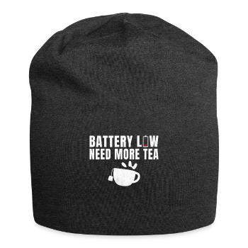 Teeliebhaber Geschenke - Jersey-Beanie - Anthrazit - Vorne
