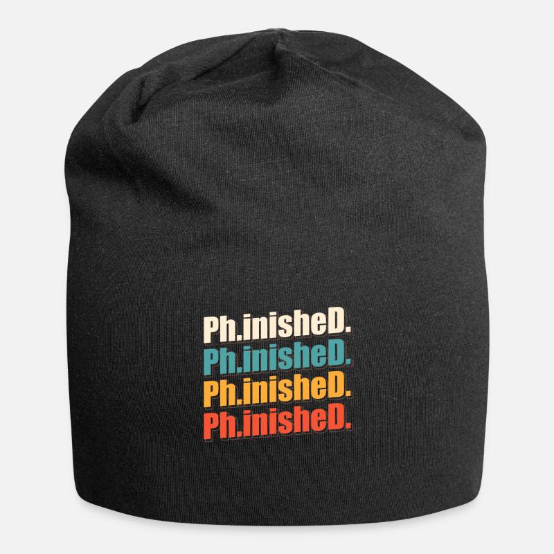 Phinished færdig læge forfremmelse doktorgrad - Jersey-Beanie - sort