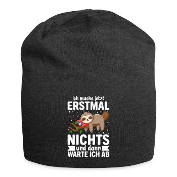 Ich Mach Jetzt Erstmal Nichts - Jersey-Beanie - Anthrazit - Vorne
