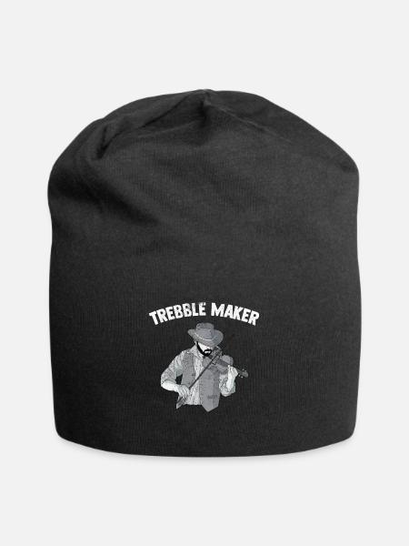 Geige Violine Viola Cello Musiker Instrument - Jersey-Beanie - Schwarz
