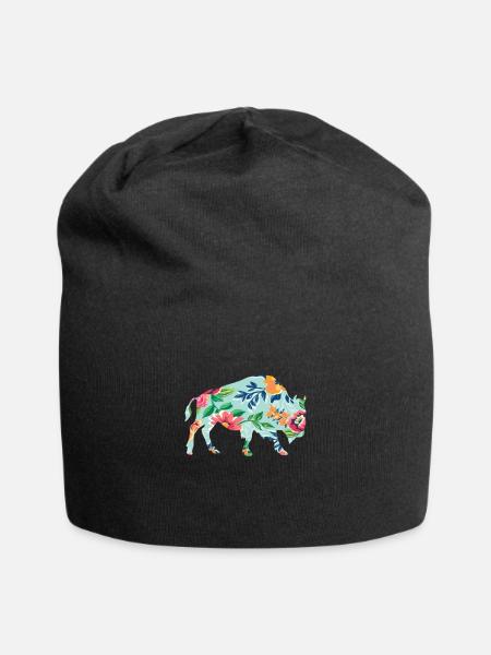 Bison - Jersey-Beanie - Schwarz
