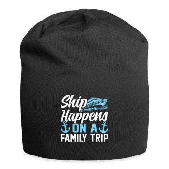 Lustige Tritoon Bootfahren Liebhaber Ponton Kapitä - Jersey-Beanie - Schwarz - Vorne