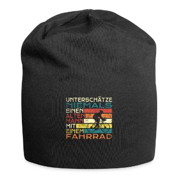 Fahrrad Zubehör Radfahrer Motiv - Jersey-Beanie - Schwarz - Vorne