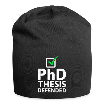 La thèse défend le titre de doctorat - Bonnet en jersey - noir - Devant
