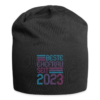 Meilleure épouse depuis 2023 1er anniversaire de mariage - Bonnet en jersey - noir - Devant