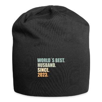 Meilleur mari depuis 2023 1er anniversaire de mariage - Bonnet en jersey - noir - Devant