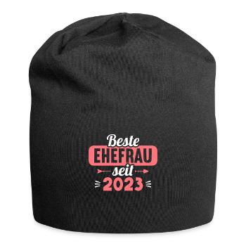 Meilleure épouse depuis 2023 1er anniversaire de mariage - Bonnet en jersey - noir - Devant