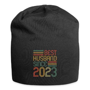 Meilleur mari depuis 2023 1er anniversaire de mariage - Bonnet en jersey - noir - Devant