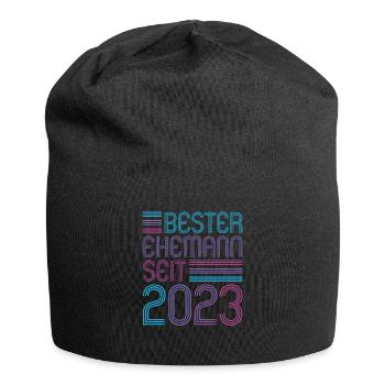 Meilleur mari depuis 2023 1er anniversaire de mariage - Bonnet en jersey - noir - Devant