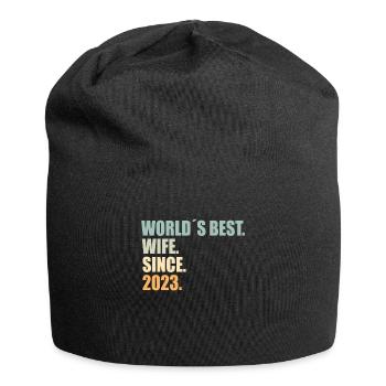 Meilleure épouse depuis 2023 1er anniversaire de mariage - Bonnet en jersey - noir - Devant