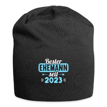 Meilleur mari depuis 2023 1er anniversaire de mariage - Bonnet en jersey - noir - Devant
