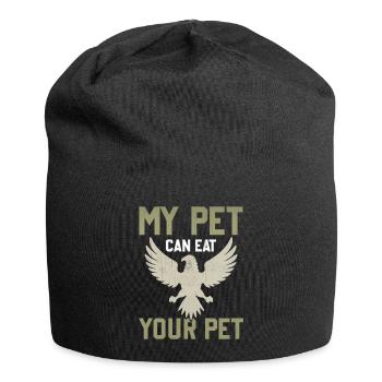Falconry Falconer My Pet Can Eat Your Pet - Jersey Beanie - black - Front