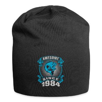 Awesome since 1984. Angel, Angler's birthday - Jersey Beanie - black - Front