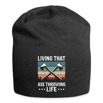 Hatchet Tosser that Ax Throwing life Tossing - Jersey Beanie - black - Front