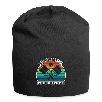 Joueur de pickleball, je fais partie de ces gens qui pagaient - Bonnet en jersey - noir - Devant