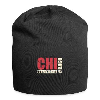 Illinois Chicago USA Amerika Bundesstaat - Jersey-Beanie - Schwarz - Vorne