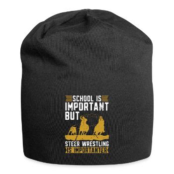 Steer Wrestling School est important Calf Roping - Bonnet en jersey - noir - Devant