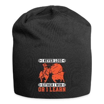 Steer Wrestling I Never Lose Rodeo Tie Down Roping - Bonnet en jersey - noir - Devant