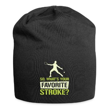 Quel est votre stroke tennis préféré - Bonnet en jersey - noir - Devant