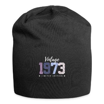 50 ans né en 1973 rétro 50e anniversaire - Bonnet en jersey - noir - Devant