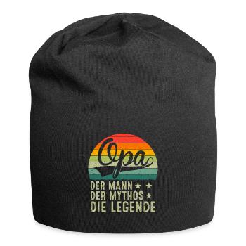 Opa Der Mann Der Mythos Die Legende - Jersey-Beanie - Schwarz - Vorne
