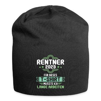 Rente 2023 Ruhestand Abschied Rentner 2023 - Jersey-Beanie - Schwarz - Vorne
