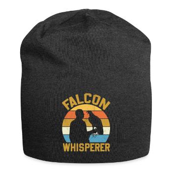 Faucon Whisperer Fauconnerie - Bonnet en jersey - charbon - Devant