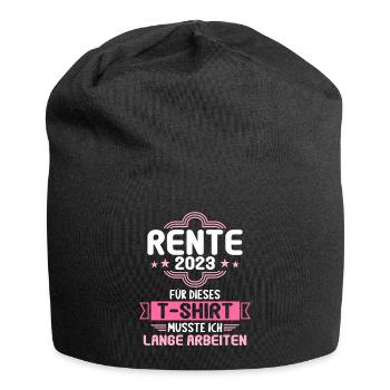 Rentner 2023 Rentnerin 2023 Rente 2023 - Jersey-Beanie - Schwarz - Vorne