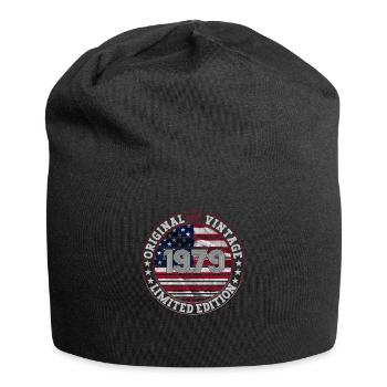 Born 1979 44th birthday gift man/ USA - Jersey Beanie - black - Front