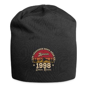 Les Légendes Sont Nées En Janvier 1998 - Bonnet en jersey - noir - Devant