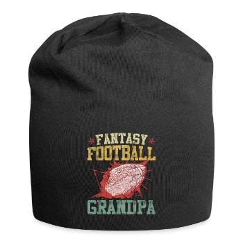 Fantasy Football Grandpa Grandfather Fantasy Football - Jersey Beanie - black - Front