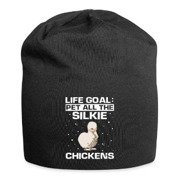 Silkie Chicken Owner Silkie Mom Pet Silkie Lover - Jersey Beanie - black - Front