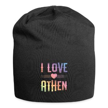 I Love Athen - Jersey-Beanie - Schwarz - Vorne