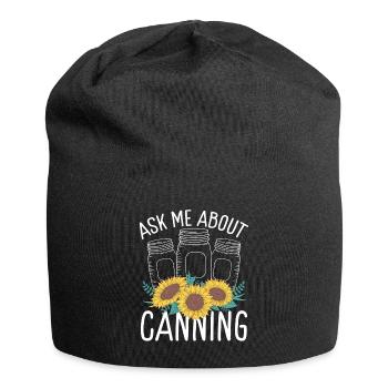 Homesteading Ask me about Canning Season Food - Jersey-Beanie - Schwarz - Vorne