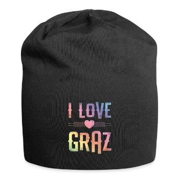 I Love Graz - Jersey-Beanie - Schwarz - Vorne