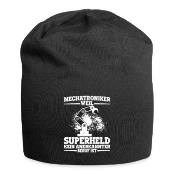 Superheld Kfz Meister Ausbildung Mechatroniker Job - Jersey-Beanie - Schwarz - Vorne