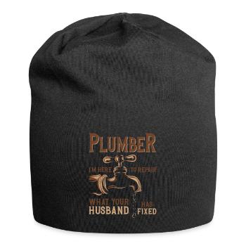 Plombier Plombier Plombier Vintage Plombier - Bonnet en jersey - noir - Devant