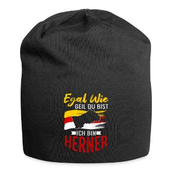 Egal Wie Geil Du Bist Ich Bin Herner - Jersey-Beanie - Schwarz - Vorne