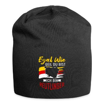 Egal Wie Geil Du Bist Ich Bin Reutlingener - Jersey-Beanie - Schwarz - Vorne