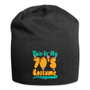 Tenue des années 70 pour femmes et hommes - Bonnet en jersey - noir - Devant