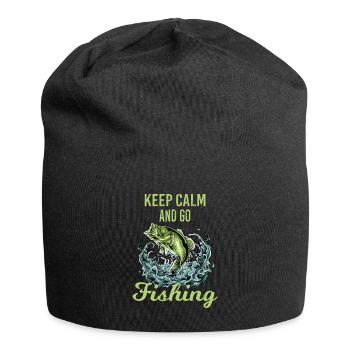Angeln Opa papa - Jersey-Beanie - Schwarz - Vorne
