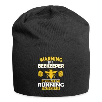 Bienenzucht und Honig - Jersey-Beanie - Schwarz - Vorne