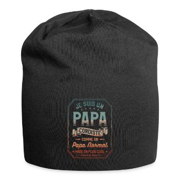 Je Suis Un Papa Cordiste Comme Un Papa Normal - Bonnet en jersey - noir - Devant
