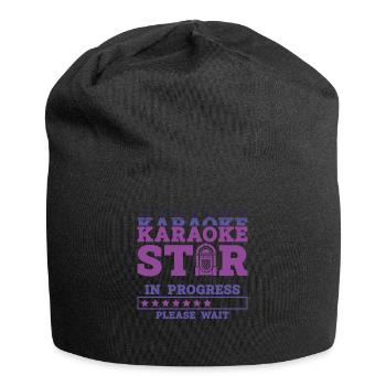 Karaoke Singer Karaoke Star In - Jersey-Beanie - Schwarz - Vorne