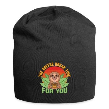 La pause-café pour vous - Bonnet en jersey - noir - Devant