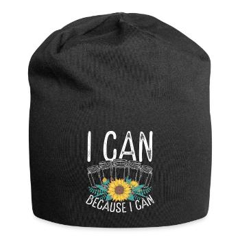 Canning Season Shelf Space Food Homesteading - Jersey-Beanie - Schwarz - Vorne