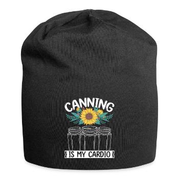 Canning is my Cardio Canner Season Homesteading - Jersey-Beanie - Schwarz - Vorne