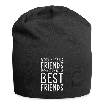 Arbeitskollege Bester Freund Büro Teamarbeit - Jersey-Beanie - Schwarz - Vorne