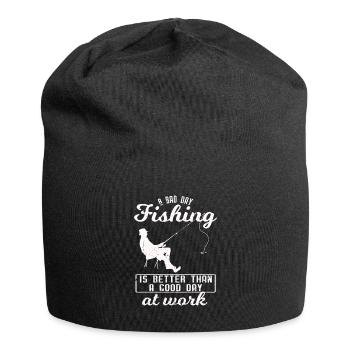 Drôle de conception de pêche Femmes Pêcheurs - Bonnet en jersey - noir - Devant
